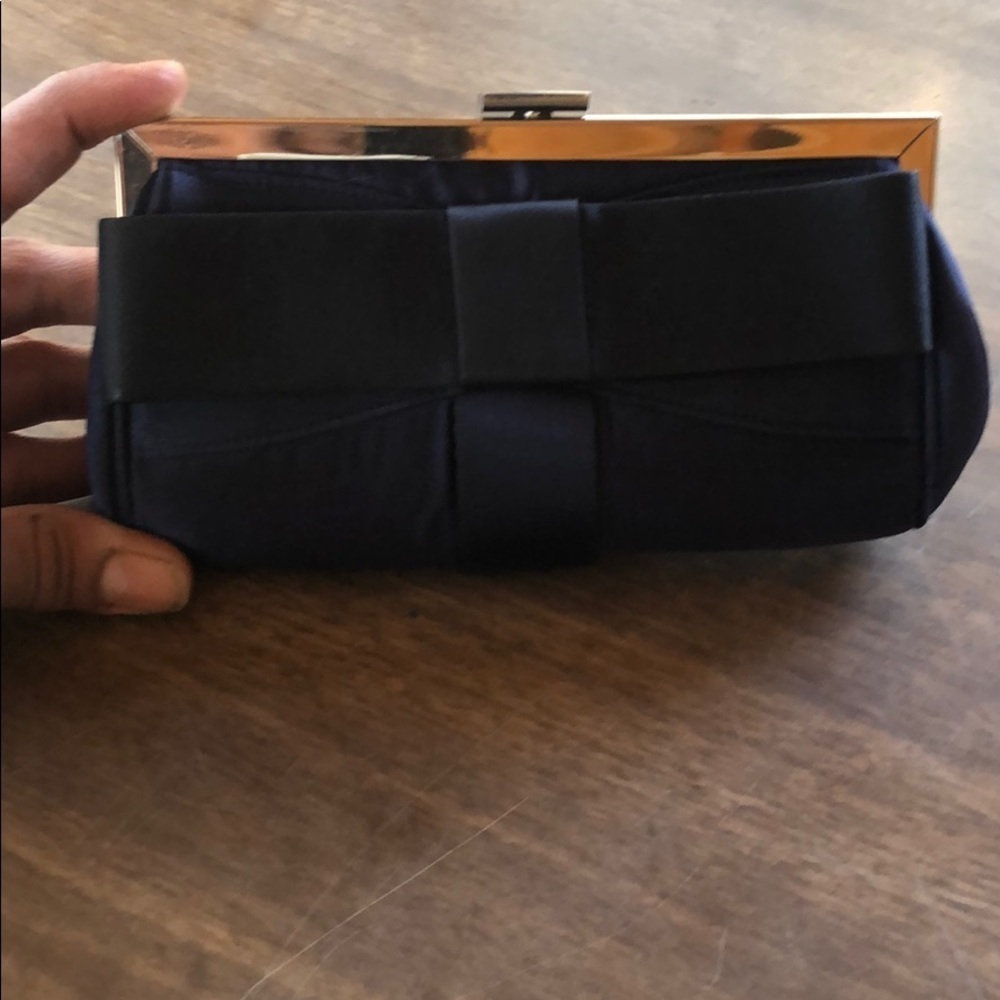 METAPHOR Royal Blue Snap Top Clutch NWOT - Picture 1 of 6